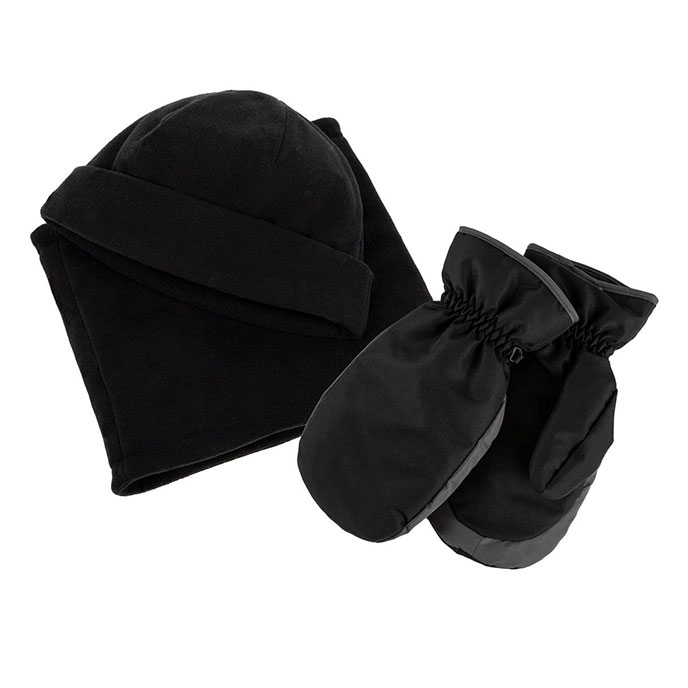 totes Mens Cold Weather Thermal Glove Gift Set Black Extra Image 1